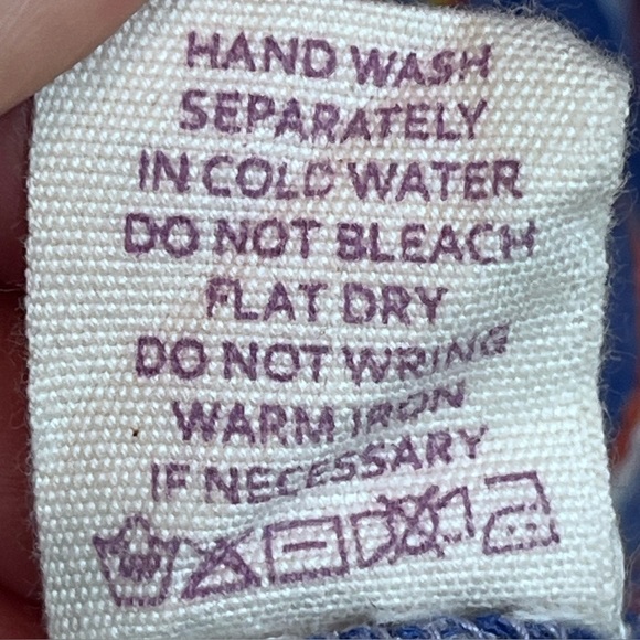 Tea Rose Vertical Stripe Blue Top Sz L Multicolor Stripes Hem Tie Boho Slimming - Picture 9 of 14